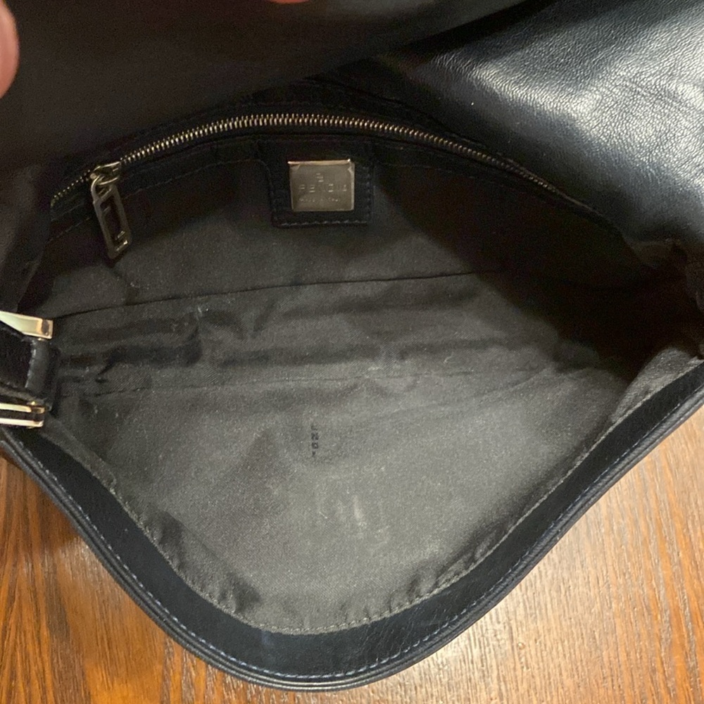 Fendi Leather Flap Pochette Baguette Shoulder Bag - Picture 9 of 10